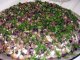 Рецепт праздничного салата. Салат из языка с савойской капустой и солеными грибами.