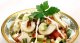 Рецепт праздничного салата. Салат из сыра, груш и арбуза.