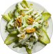 Рецепт праздничного салата. Салат яблочный с овсяными хлопьями, орехами и сгущенным молоком.