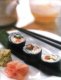 Пестрые хосо-маки-суши с тунцом и овощами. Рецепт с фото.
