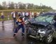 После лобового столкновения Volkswagen с Infiniti на трассе М4 Дон все остались живы