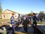 Почетный караул белокалитвинских кадетов на открытии храма в станице Ермаковская