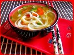 Рецепт лукового супа с рисовой лапшой и соевым соусом