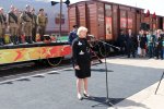 На железнодорожный вокзал Белой Калитвы прибыл агитпоезд "Победа"