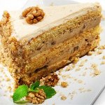 Рецепт: кофейный торт с грецкими орехами