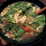 Рецепт: суп с рисовой лапшой и бараниной