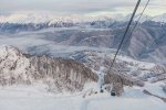 Из- за сильного снегопада горнолыжные трассы в Сочи сегодня временно закрыты