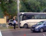 В Ростове маршрутка с пассажирами врезалась в столб