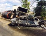 На М-4 «Дон» в крупном ДТП загорелся битумовоз, два человека погибли