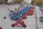 3 тысячи человек выстроились в «живую карту» России в Таганроге