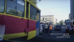 В центре Ростова водитель трамвая спровоцировал массовое ДТП