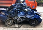 Fiat разбился об автобус ПАЗ, водитель иномарки погиб
