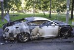 Сгорел Bentley стомостью 10 млн рублей в гараже из-за короткого замыкания