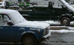 Снегопад парализовал Московскую кольцевую автодорогу
