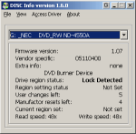     DISCInfo 1.6.1 - информация о IDE и SCSI устройствах