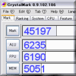 Тестовые приложения: CrystalMark 2004R2 v.0.9.123.328B