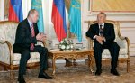 Назарбаев принимает Путина во дворце "Ак-Орда"