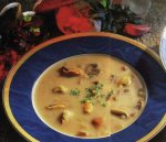 Суп из мидий с грибами 