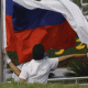 Российский флаг приспущен в Доме России в Пекине из-за траура