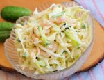 Рецепт: салат из капусты с креветками