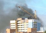 На юге Волгограда произошел пожар в строящейся многоэтажке