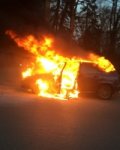 В Ростове на ул. Нариманова загорелся автомобиль