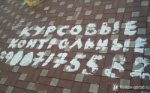 В мэрии разыскивают автора объявления на тротуарной плитке у РИНХа