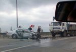 Mercedes-Benz врезался в КАМАЗ на трассе М4 рядом с «Мегой»