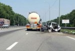 Фура Volvo раздавила Lada Priora на трассе М4, пострадали 4 человека