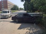 В Таганроге ВАЗ-21099 снес после ДТП столб