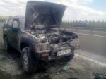 На трассе М-4 «Дон» в Ростовской области сгорел внедорожник