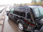 Nissan X-Trail влетел в отбойник на трассе М-4, пострадала женщина