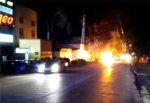 Взорвался Hyundai Solaris, в который врезался мотоцикл в Таганроге