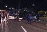 Автобус Neoplan протаранил 4 машины на трассе М-4, есть пострадавшие