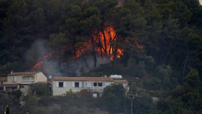 Лесной пожар уничтожил несколько домов в окрестностях Ниццы