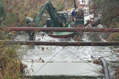 Неправильно работаете: в Ростове «заморозили» очистку реки Темерник