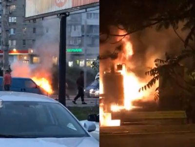 В Ростове за ночь сгорели две иномарки