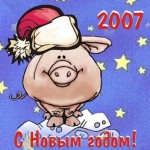 С новым 2007 годом! С годом огненной свиньи! (17 фото свиней)