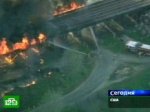 В Калифорнии горит железная дорога